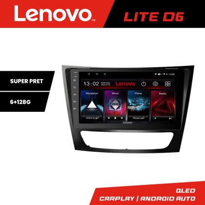 Navigáció Mercedes W211 W219 Lenovo Kit-090 8 magos 6+128 GB Android Waze USB Internet Navigáció Youtube Rádió