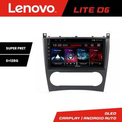 Mercedes C osztály W203 faceliftes Lenovo Kit-093 navigáció Android rádióval, Bluetooth internettel, 8 magos 6+128GB