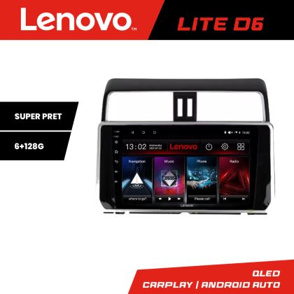 Navigáció Toyota Prado J150 2018- Lenovo Kit-1065 8 magos 6+128 GB Android Waze USB Internet Navigáció Youtube Rádió