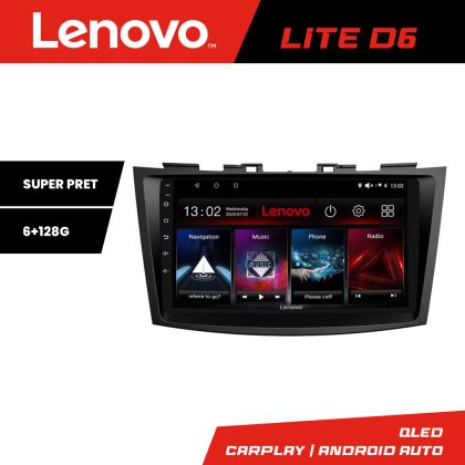 Navigáció Suzuki Swift 2010-2017 Lenovo Kit-179 8 magos 6+128 GB Android Waze USB Internet Navigáció Youtube Rádió