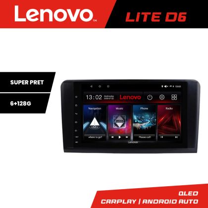 Navigáció Mercedes ML GL Lenovo Kit-213 8 magos 6+128 GB Android Waze USB Internet Navigáció Youtube Rádió
