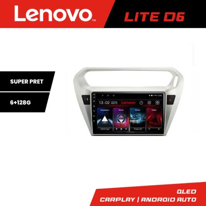 Navigáció Peugeot 301 Citroen C-Elisee Lenovo Kit-301 8 magos 6+128 GB Android Waze USB Internet Navigáció Youtube Rádió v1