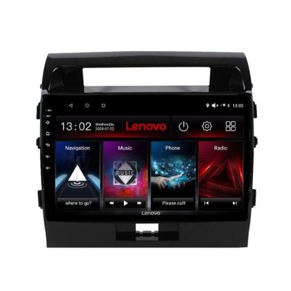 Navigáció Toyota LandCruiser 2008-2015 Lenovo Kit-381 8 magos 6+128 GB Android Waze USB Internet Navigáció Youtube Rádió v1
