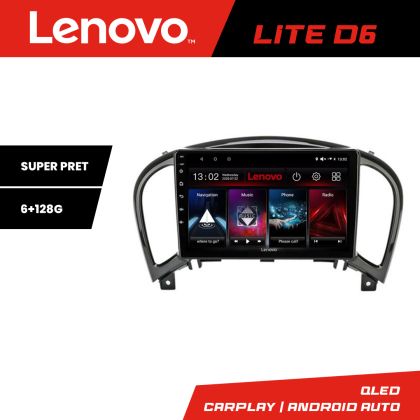 Navigáció Nissan Juke 2010-2015 Lenovo Kit-JUKE 8 magos 6+128 GB Android Waze USB Internet Navigáció Youtube Rádió