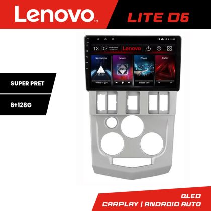 Navigáció Dacia Logan 1 2003-2010 Lenovo Kit-logan 8 magos 6+128 GB Android Waze USB Internet Navigáció Youtube Rádió