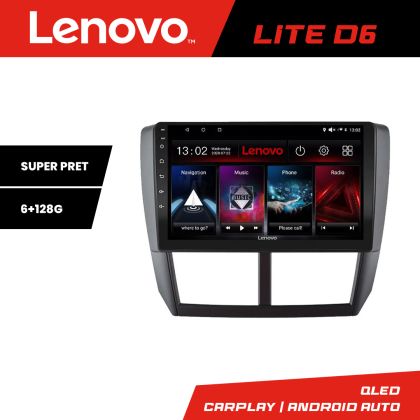 Navigáció Subaru Forester 2007-2013 Lenovo Kit-SU01 8 magos 6+128 GB Android Waze USB Internet Navigáció Youtube Rádió