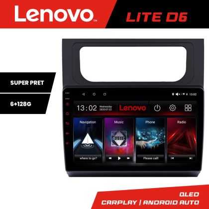 Navigáció VW Touran 2010-2016 Lenovo Kit-touran3 8 magos 6+128 GB Android Waze USB Internet Navigáció Youtube Rádió