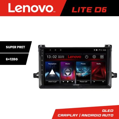 Navigáció Toyota Prius 2015 után Lenovo Kit-TY50 8 magos 6+128 GB Android Waze USB Internet Navigáció Youtube Rádió