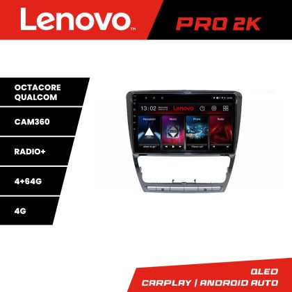 Navigáció Skoda Octavia 2 2005-2013 Lenovo Kit-005 8 magos QLED 2K 4+64 360 Android Waze USB Internet Navigáció Youtube Rádió