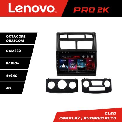 Navigáció Kia Sportage 2007-2013 Lenovo Kit-023 8 magos QLED 2K 4+64 360 Android Waze USB Internet Navigáció Youtube Rádió