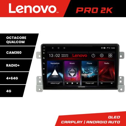 Navigáció Suzuki Grand Vitara Régi Lenovo Kit-053 8 magos QLED 2K 4+64 360 Android Waze USB Internet Navigáció Youtube Rádió