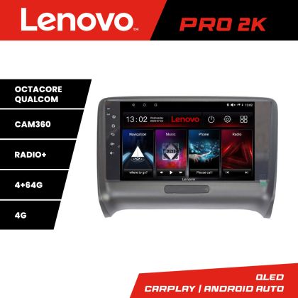 Navigáció Audi TT 2004-2011 Lenovo Kit-078 8 magos QLED 2K 4+64 360 Android Waze USB Internet Navigáció Youtube Rádió