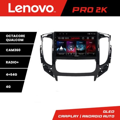 Navigáció Mitsubishi L200 2014-2020 Lenovo Kit-1094 8 magos QLED 2K 4+64 360 Android Waze USB Internet Navigáció Youtube Rádió v1