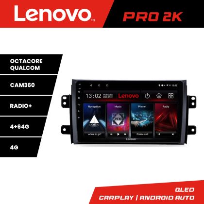 Navigáció Suzuki SX4 2006-2013 Lenovo Kit-124 8 magos QLED 2K 4+64 360 Android Waze USB Internet Navigáció Youtube Rádió