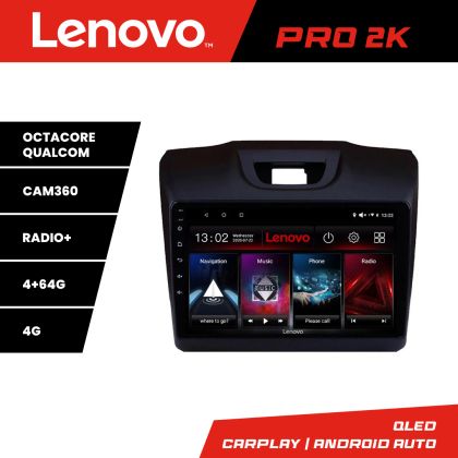 Navigáció Isuzu D-Max Lenovo Kit-2234 8 magos QLED 2K 4+64 360 Android Waze USB Internet Navigáció Youtube Rádió
