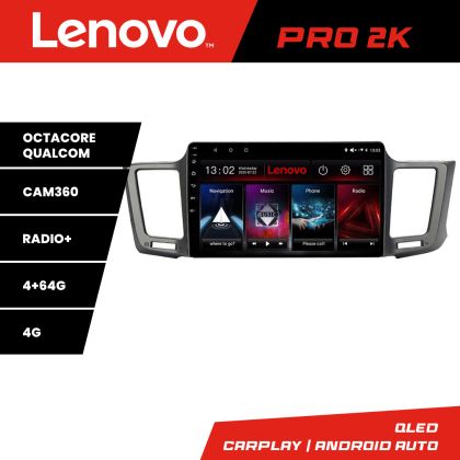 Navigáció Toyota RAV4 Lenovo Kit-247 8 magos QLED 2K 4+64 360 Android Waze USB Internet Navigáció Youtube Rádió