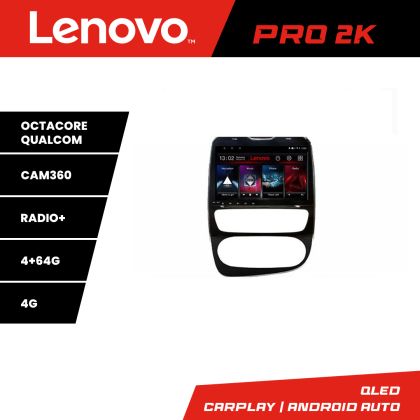 Navigáció Renault Clio 4 V2 Lenovo Kit-468 8 magos QLED 2K 4+64 360 Android Waze USB Internet Navigáció Youtube Rádió