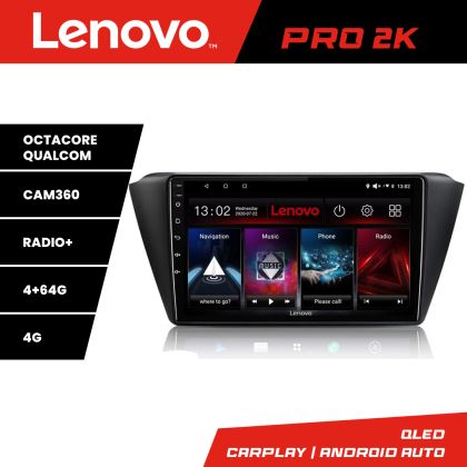 Navigáció Skoda Fabia 2015- Lenovo Kit-541 8 magos QLED 2K 4+64 360 Android Waze USB Internet Navigáció Youtube Rádió