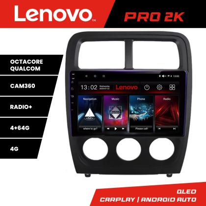 Navigáció Dodge Caliber 2010-2012 Lenovo Kit-CALIBER 8 magos QLED 2K 4+64 360 Android Waze USB Internet Navigáció Youtube Rádió