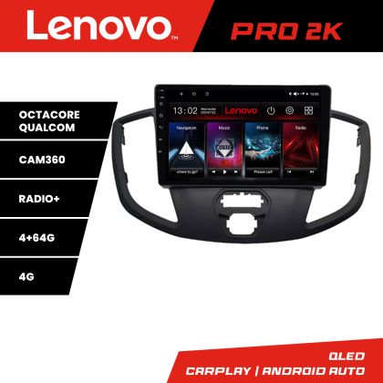 Navigáció Ford Transit V363 2015-2021 Android rádió gps internet 8 magos QLED 2K 4+64 360 Lenovo