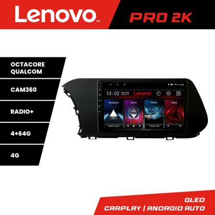 Navigáció Hyundai I20 2020 - Lenovo Kit-i20 8 magos QLED 2K 4+64 360 Android Waze USB Internet Navigáció Youtube Rádió