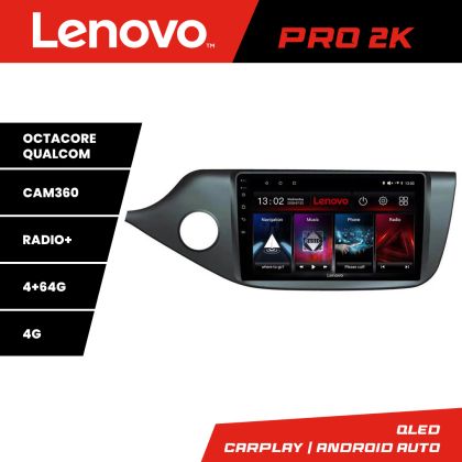 Navigáció Kia Ceed 2012-2018 Lenovo Kit-KI39 8 magos QLED 2K 4+64 360 Android Waze USB Internet Navigáció Youtube Rádió