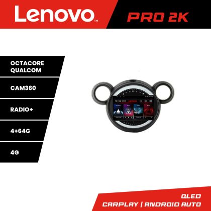 Navigáció Mini 2011-2015 CIC rendszerrel 8 magos QLED 2K 4+64 360 Android Waze USB Internet Navigáció Youtube Rádió Lenovo