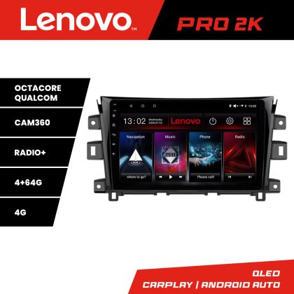 Navigáció NISSAN Navara 2017 - Lenovo Kit-NAVARA17 8 magos QLED 2K 4+64 360 Android Waze USB Internet Navigáció Youtube Rádió