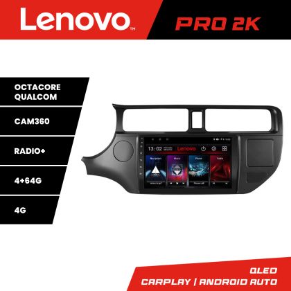 Navigáció Kia Rio 2011-2014 Lenovo Kit-rio-11 8 magos QLED 2K 4+64 360 Android Waze USB Internet Navigáció Youtube Rádió