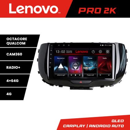 Navigáció Kia Soul 2020 - Lenovo Kit-soul 8 magos QLED 2K 4+64 360 Android Waze USB Internet Navigáció Youtube Rádió