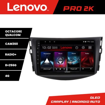 Navigáció Toyota RAV4 Lenovo Kit-018 8 magos QLED 2K 8+256 360 Android Waze USB Internet Navigáció Youtube Rádió