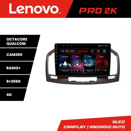 Navigáció Opel Insignia 2009-2013 Lenovo Kit-114 8 magos QLED 2K 8+256 360 Android Waze USB Internet Navigáció Youtube Rádió