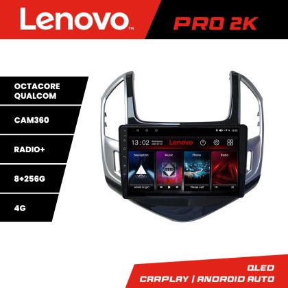 Navigáció Chevrolet Cruze 2013 - Lenovo Kit-1267 8 magos QLED 2K 8+256 360 Android Waze USB Internet Navigáció Youtube Rádió