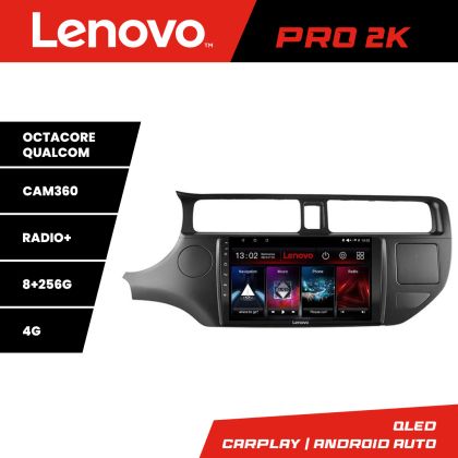 Navigáció Kia Rio 2011-2013 Lenovo Kit-204 8 magos QLED 2K 8+256 360 Android Waze USB Internet Navigáció Youtube Rádió v1