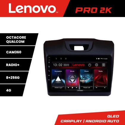 Navigáció Isuzu D-Max Lenovo Kit-2234 8 magos QLED 2K 8+256 360 Android Waze USB Internet Navigáció Youtube Rádió v1