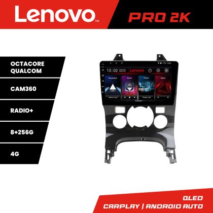 Navigáció Peugeot 3008 Lenovo Kit-323 8 magos QLED 2K 8+256 360 Android Waze USB Internet Navigáció Youtube Rádió