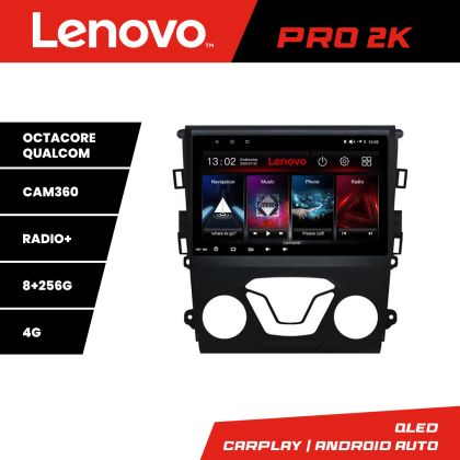 Navigáció Ford Mondeo 2013-2020 Lenovo Kit-377 8 magos QLED 2K 8+256 360 Android Waze USB Internet Navigáció Youtube Rádió