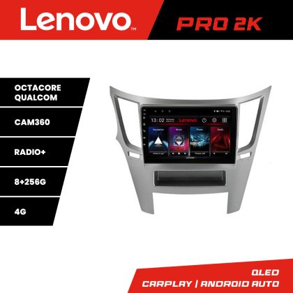 Navigáció Subru Legacy 2010-2015 Lenovo Kit-458 8 magos QLED 2K 8+256 360 Android Waze USB Internet Navigáció Youtube Rádió