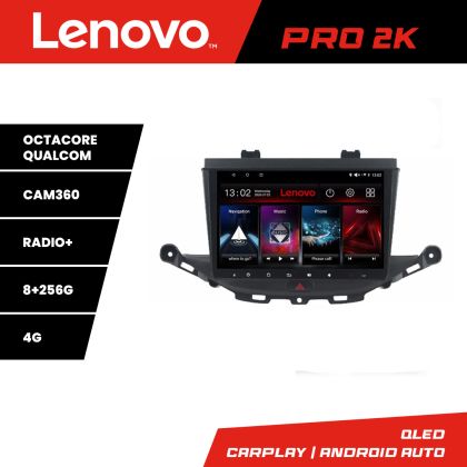 Navigáció Opel Astra K Lenovo Kit-ASTRAK 8 magos QLED 2K 8+256 360 Android Waze USB Internet Navigáció Youtube Rádió