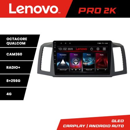 Navigáció Jeep Grand Cherokee 2008-2010 Android rádió gps internet 8 magos QLED 2K 8+256 360 Lenovo