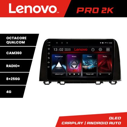 Navigáció Honda CRV 2016-2022 Lenovo Kit-CRV19 8 magos QLED 2K 8+256 360 Android Waze USB Internet Navigáció Youtube Rádió