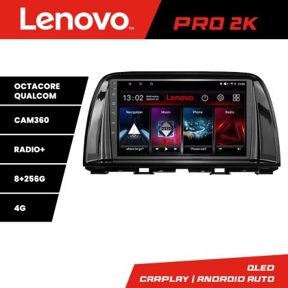 Navigáció Mazda CX5 2015-2017 Android rádió gps internet 8 magos QLED 2K 8+256 360 Lenovo