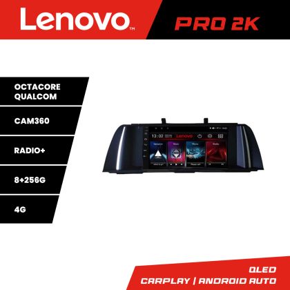 Navigáció 5. sorozat F10 2010-2012 CIC 8 magos QLED 2K 8+256 360 Android Waze USB internet navigáció Youtube rádió Lenovo