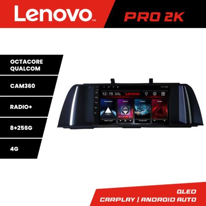 Navigáció Bmw F10 NBT 2012-2016 Android rádió bluetooth internet 8 magos QLED 2K 8+256 360 Lenovo