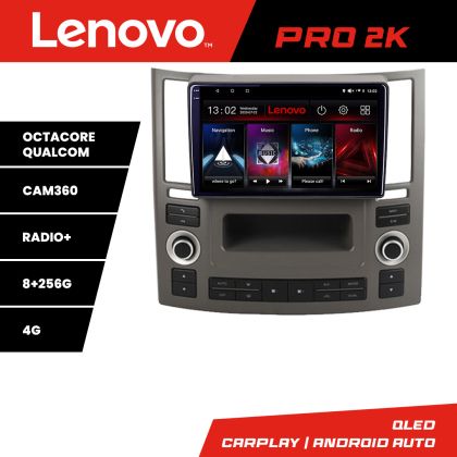 Navigáció Infiniti FX45 2007-2009 Android rádió gps internet 8 magos QLED 2K 8+256 360 fx45-régi+EDT-E209 Lenovo