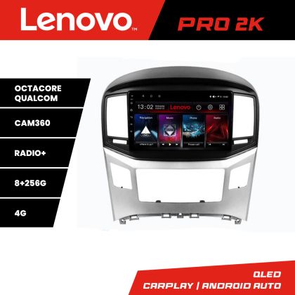 Navigáció Hyundai H1 Starex 2016- Lenovo Kit-H1 8 magos QLED 2K 8+256 360 Android Waze USB Internet Navigáció Youtube Rádió