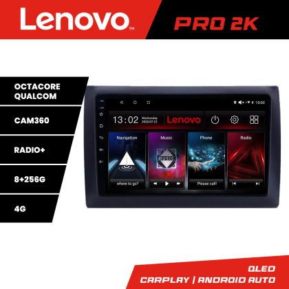Navigáció Fiat Stilo Lenovo Kit-STILO 8 magos QLED 2K 8+256 360 Android Waze USB Internet Navigáció Youtube Rádió