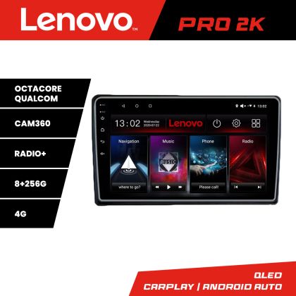 Navigáció Ford Transit Focus Kuga Lenovo Kit-transit 8 magos QLED 2K 8+256 360 Android Waze USB Internet Navigáció Youtube Rádió