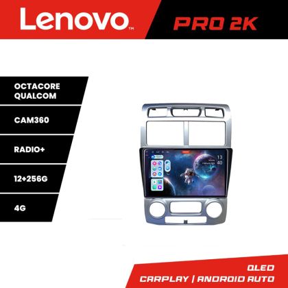 Navigáció Kia Sportage 2005-2007 Lenovo Kit-0023 8 magos QLED 2K 12+256 360 Android Waze USB Internet Navigáció Youtube Rádió