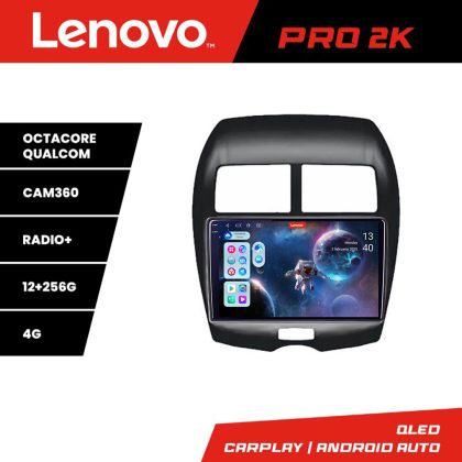 Navigáció Mistubishi ASX Lenovo Kit-026 8 magos QLED 2K 12+256 360 Android Waze USB Internet Navigáció Youtube Rádió